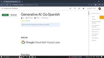 Generative AI: Go Spanish #ARC110 || 🐶 #GCP_labsolution  #detailed_voice_explaination