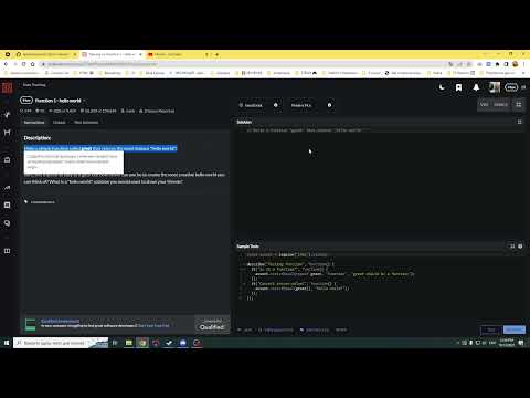 РЕШЕНИЕ Function 1 - hello world ( JS )