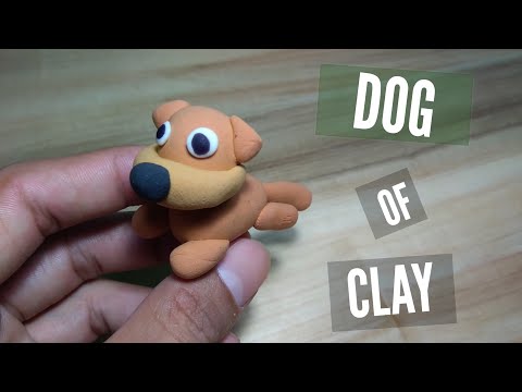 hiasan unik berfaedah || BERKREASI dengan CLAY ( cara membuat anjing ) 粘土からの芸術