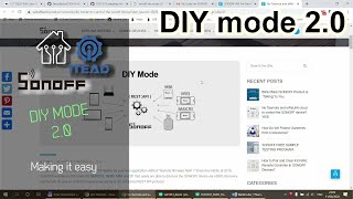 Sonoff DIY mode 2.0 - What has changed?