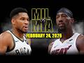 Miami Heat vs Milwaukee Bucks Full Game Highlights – February 24, 2026 | NBA Season