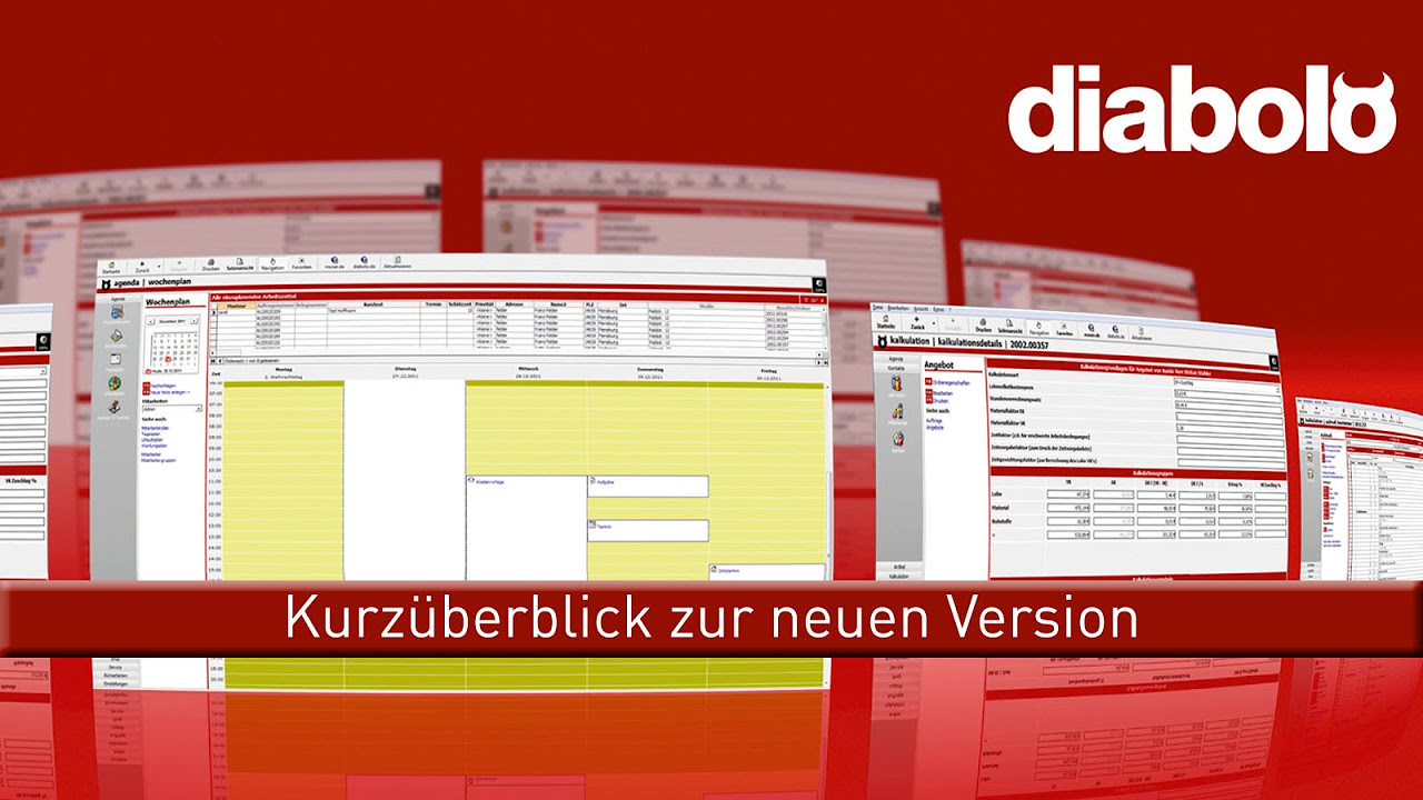 Update 14. Handwerkersoftware diabolo in der neuen Version