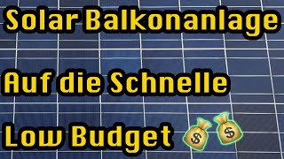 Balkonsolaranlage Experimentieranlage Aus Gebrauchten Teilen