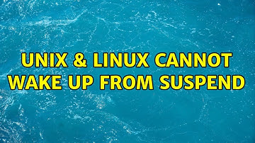 Unix & Linux: Cannot wake up from suspend