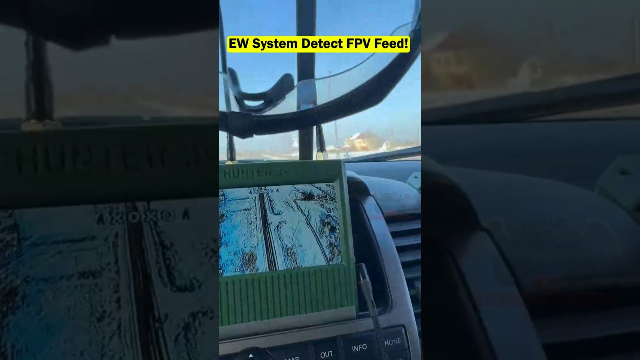 Ukrainian Vehicle Intercepts Live Feed of Incoming FPV Drone