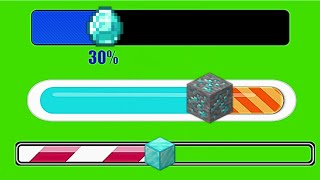 Famous Minecraft Progress Bar Diamond Animation Green Screen Wealth