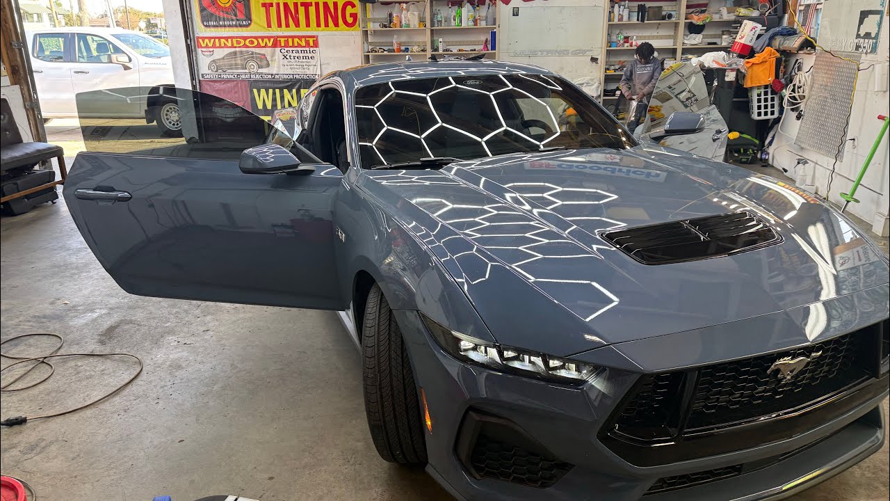 Luxury Window Tint 2026 Mustang 5.0 Limo tint #windowtint #autodetailing @sunshadestint ￼