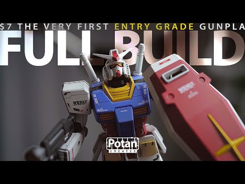 $7 - ENTRY GRADE GUNPLA RX-78-2 GUNDAM Full Build｜史上初のエントリーグレード ガンダム  ガンプラ全塗装｜ASMR