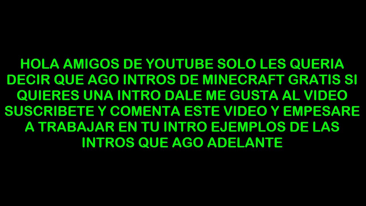 Intro De Minecraft Gratis Animadas!!