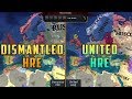 [EU4] Dismantled HRE vs United HRE - Double Timelapse (AI only)