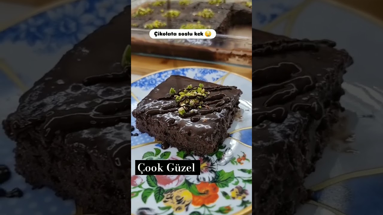 Çikolata Solu Islak Kek 💯💯 #cake #pasta #pratikyemektarifleri