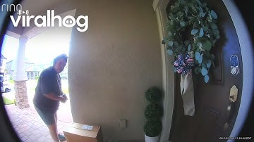Mail Carrier Shatters Vase On Delivery || ViralHog