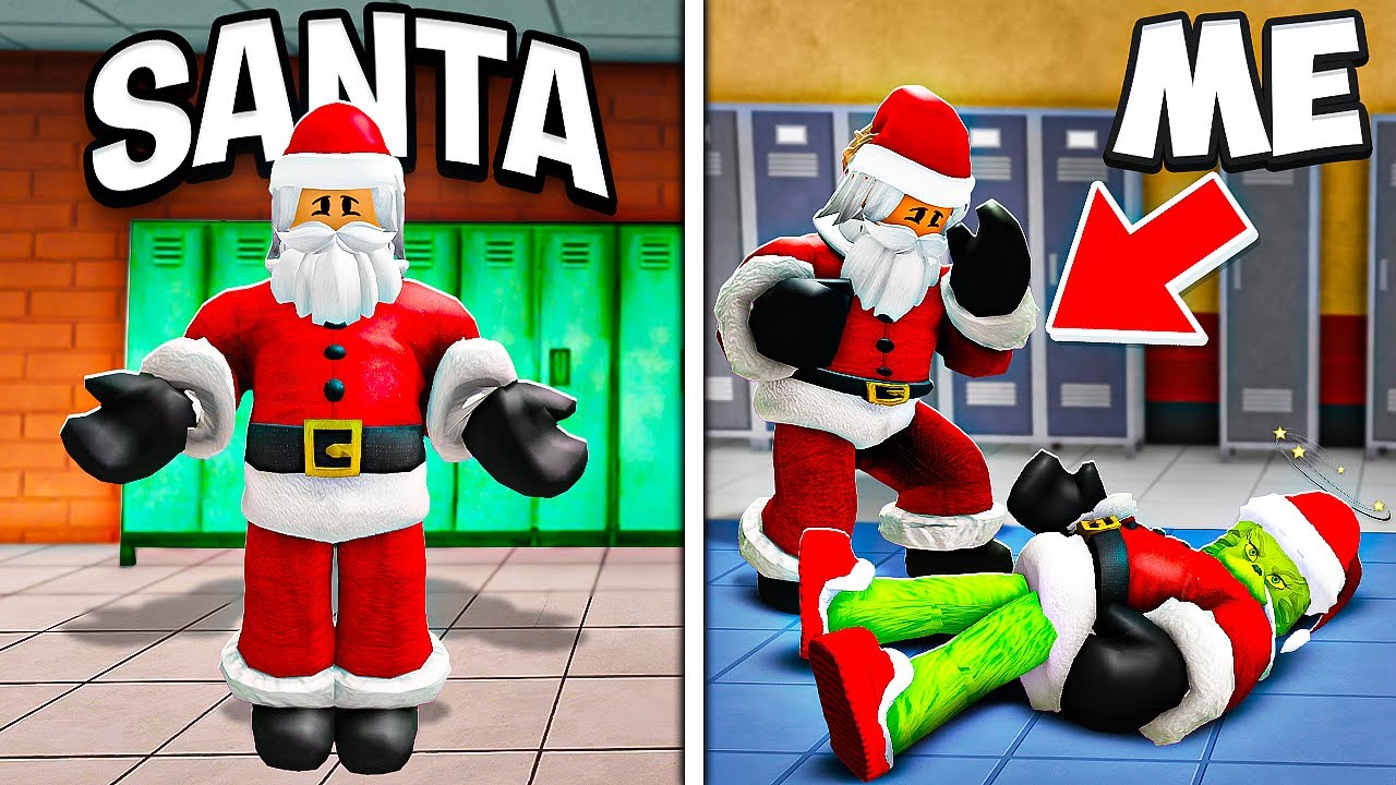 Crashing out as SANTA CLAUS in Roblox Fight in a School