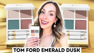 TOM FORD EMERALD DUSK PALETTE 💚 SOLEIL 2024 | 2 Looks! Swatches & Review