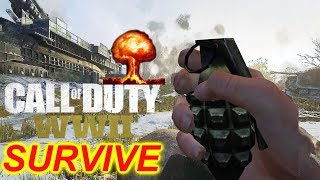 COD WW2- HOW TO SURVIVE EVERY RANDOM GRENADE IN WW2!! TIERED OF DYING BY GRENADE?!?!