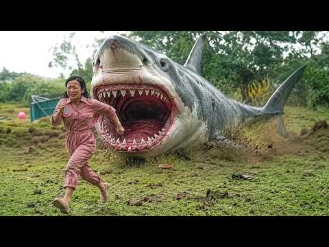 小女孩在遊樂園玩，殊不知巨鯊已經在身後！【陆行鲨 Land Shark】