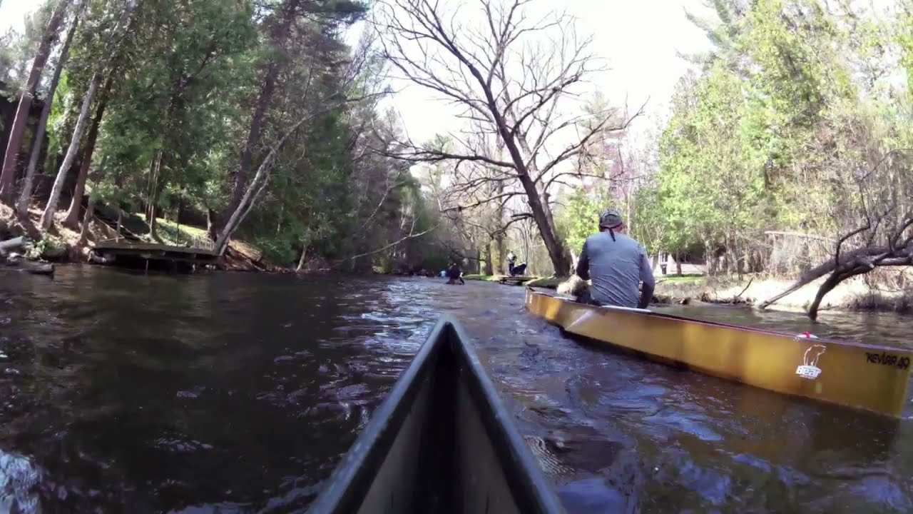 Michigan Canoe Racing Association 2021 Spring Fling up river portion