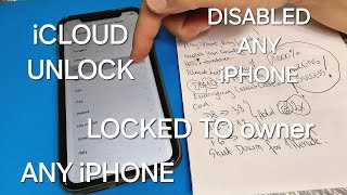 : iCloud Unlock Disabled Any iPhone 5,6,7,8,X,11,12,13,14,15 and Locked to Owner Bypass