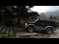 Isuzu Trooper climbing stairs