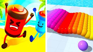 Battery Run VS Canvas Run 🔋🎨 All Levels Max Update Walkthrough Mobile NEW Gameplay B6RX