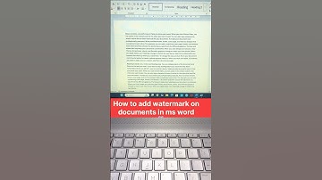 How to add watermark on documents in ms word #windows #computer #msword #shorts #viralshorts #excel