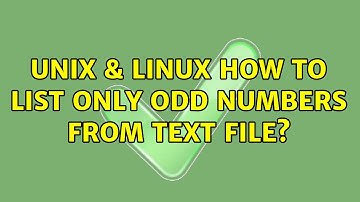 Unix & Linux: How to list only odd numbers from text file? (2 Solutions!!)