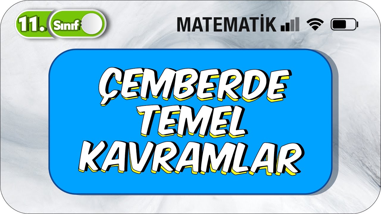 Çemberde Temel Kavramlar  | 11. Sınıf Matematik #2023