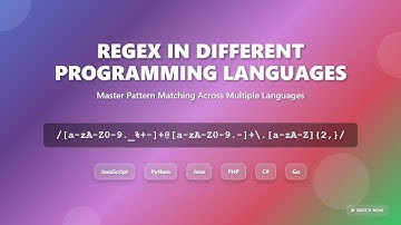 Regex in JavaScript, Python, Java, PHP, C#, Go - Regular Expressions Tutorial for Beginners