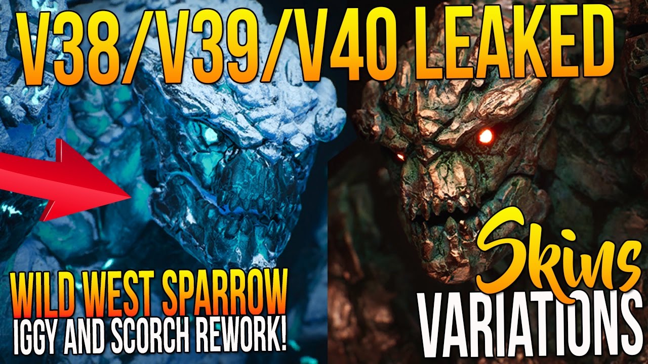 PARAGON LEAKED V38/V39/V40 WILD WEST SPARROW, ICE RAMPAGE! "IGGY REWORK DATAMINED SKINS, VARIATIONS"