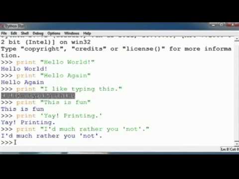 Python tutorial 1: how to print