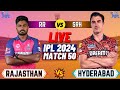 Live ipl  rr vs srh match 50 hyderabad ipl live rajasthan vs hyderabad  live ipl match today