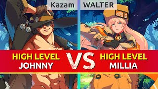 GGST ▰ Kazam (Johnny) vs WALTER (Millia). High Level Gameplay