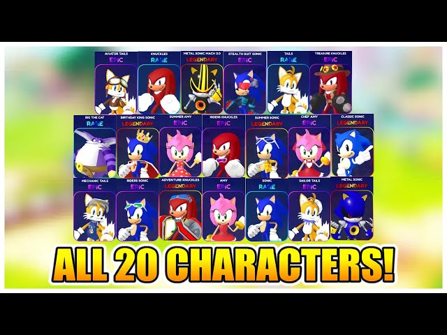 Create a Sonic Speed Simulator: REBORN (All characters) Tier List