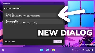 How to Enable New Dialog UI for Reset This PC in Windows 11 25231