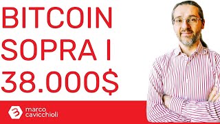 Prezzo di bitcoin: oggi sopra i 38.000$