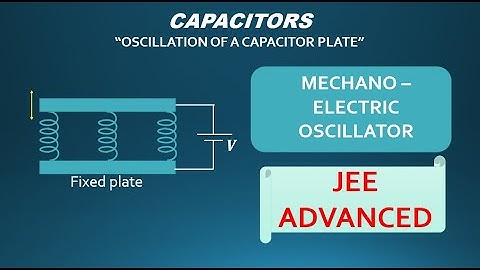CAPACITORS _ JEE ADVANCED _ Oscillation of a capacitor plate _ mechano-electric oscillator