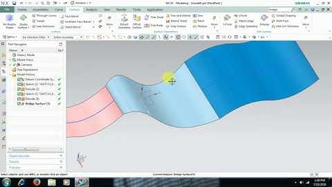 UG NX - Surface Modeling - BRIDGE COMMAND