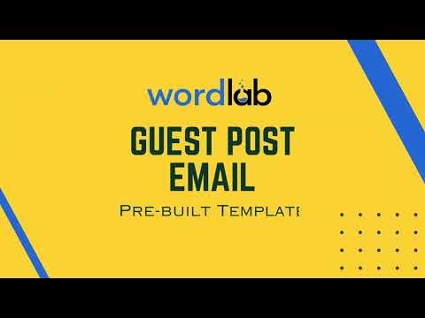 Guest Post Email Template Wordlab AI YouTube
