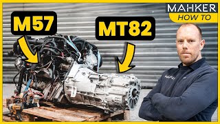 How to fit an MT82 Gearbox to a BMW M57 Engine  Step by Step Guide || Mahker 4x4