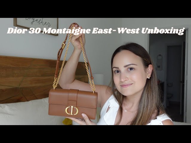 Dior 30 Montaigne East West Bag with Chain Unboxing: what fits in it and  Dior shopping experience 
