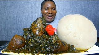 Asmr Mukbang Editan Soup With Cava Fufu Calabar Akwa Ibom Food.