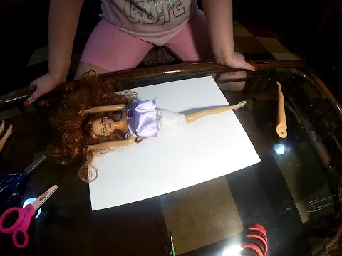 Barbie Doll that has broken leg gets it repaired by nine year old girl.