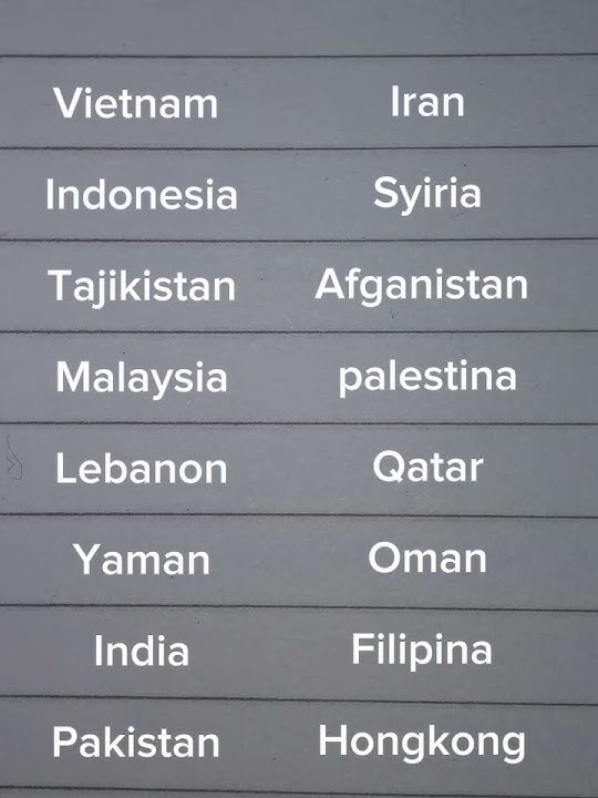 nama-nama negara versi meraih bintang 🌟