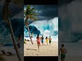 Massive Wave Destroys Beach Resort!