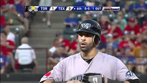 2011/07/24 Bautista's RBI double