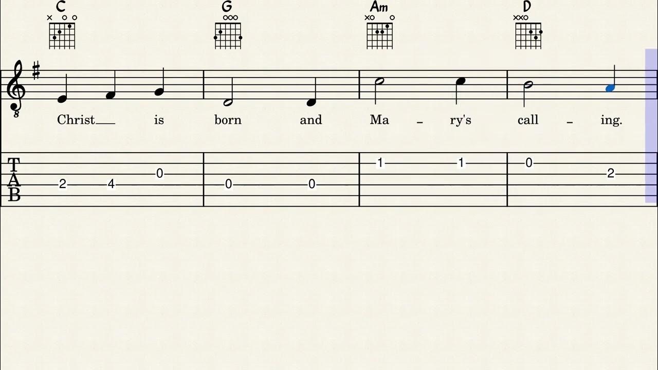 Bring a Torch, Isabella Easy Guitar Sheet Music with Tabs