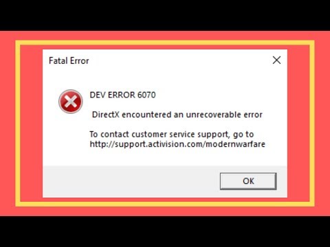 FIXING Dev Error 6070 - Call Of Duty Modern Warfare