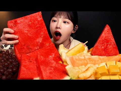 🍉수박 망고 <strong>멜론</strong> 복숭아 포도 파인애플까지 비타민 충전하는 날 Fruit Mukbang Asmr