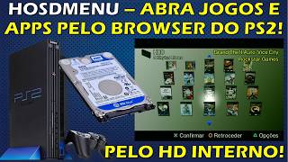 HOSDMENU PS2 - MENU PERSONALIZADO DIRETO DO HD INTERNO NO PS2 FAT! JOGOS E APLICATIVOS PELO BROWSER