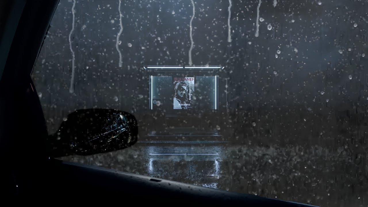 Heavy Rain Sounds to Stop Overthinking – Cozy Car Ambience for Deep Sleep & Anxiety Relief